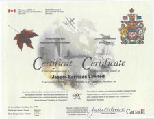 Jaspro Services Controlled Goods Certificate
